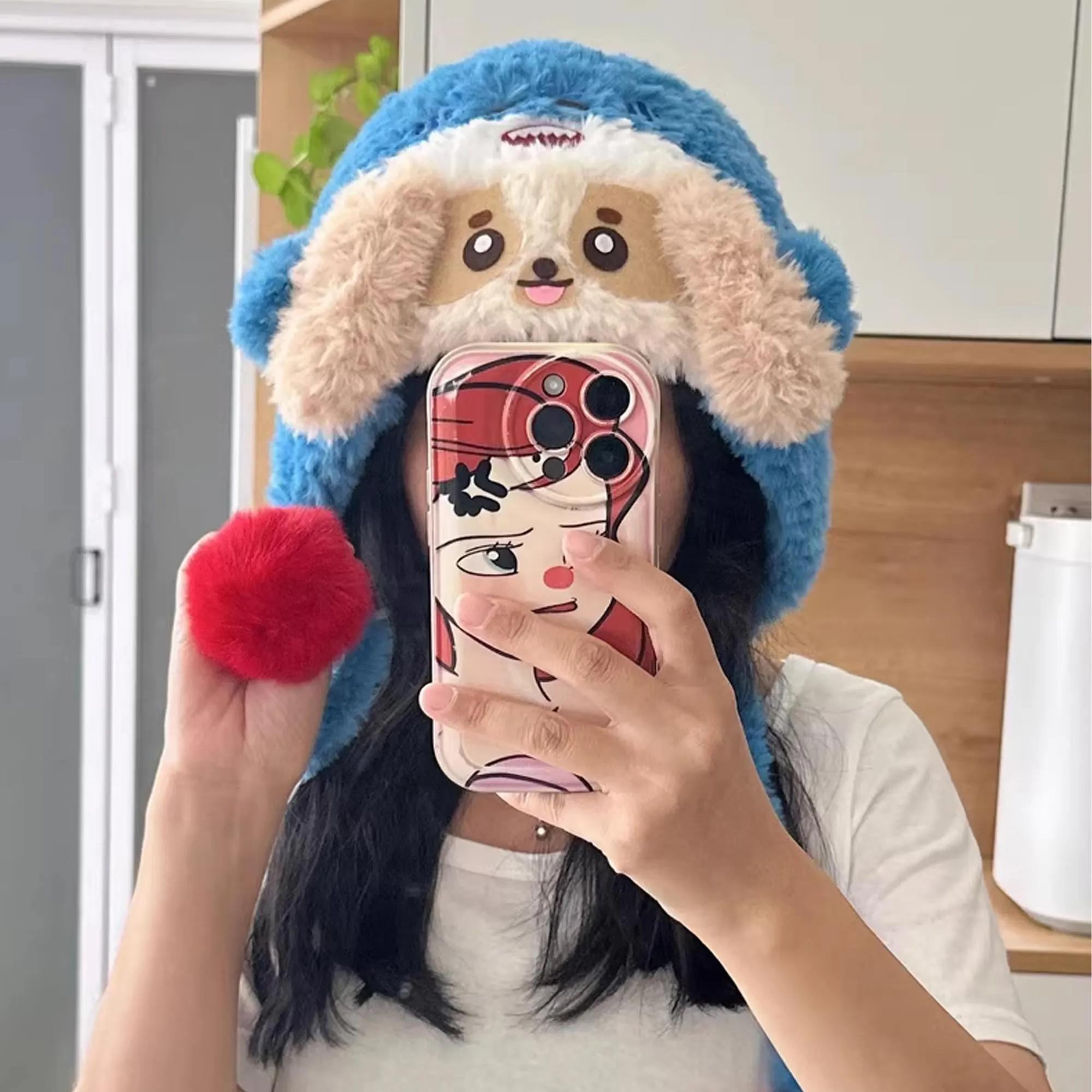 Kawaii Shark Dog Ear Beanie