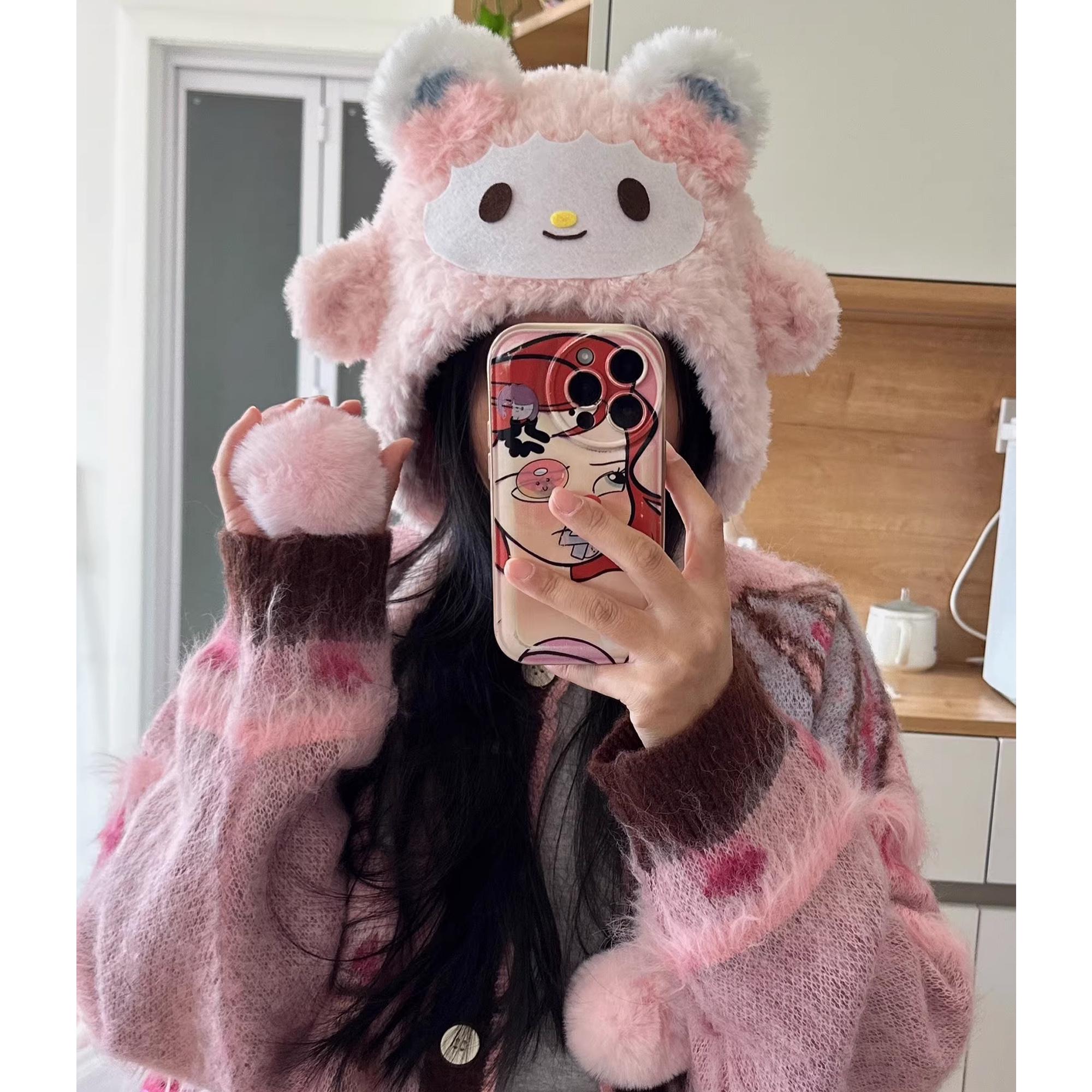 Kawaii Dog Ear Fuzzy Beanie