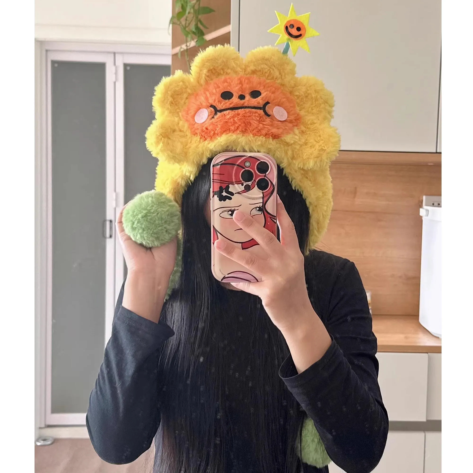 Kawaii Sunshine Plush Knit Cap