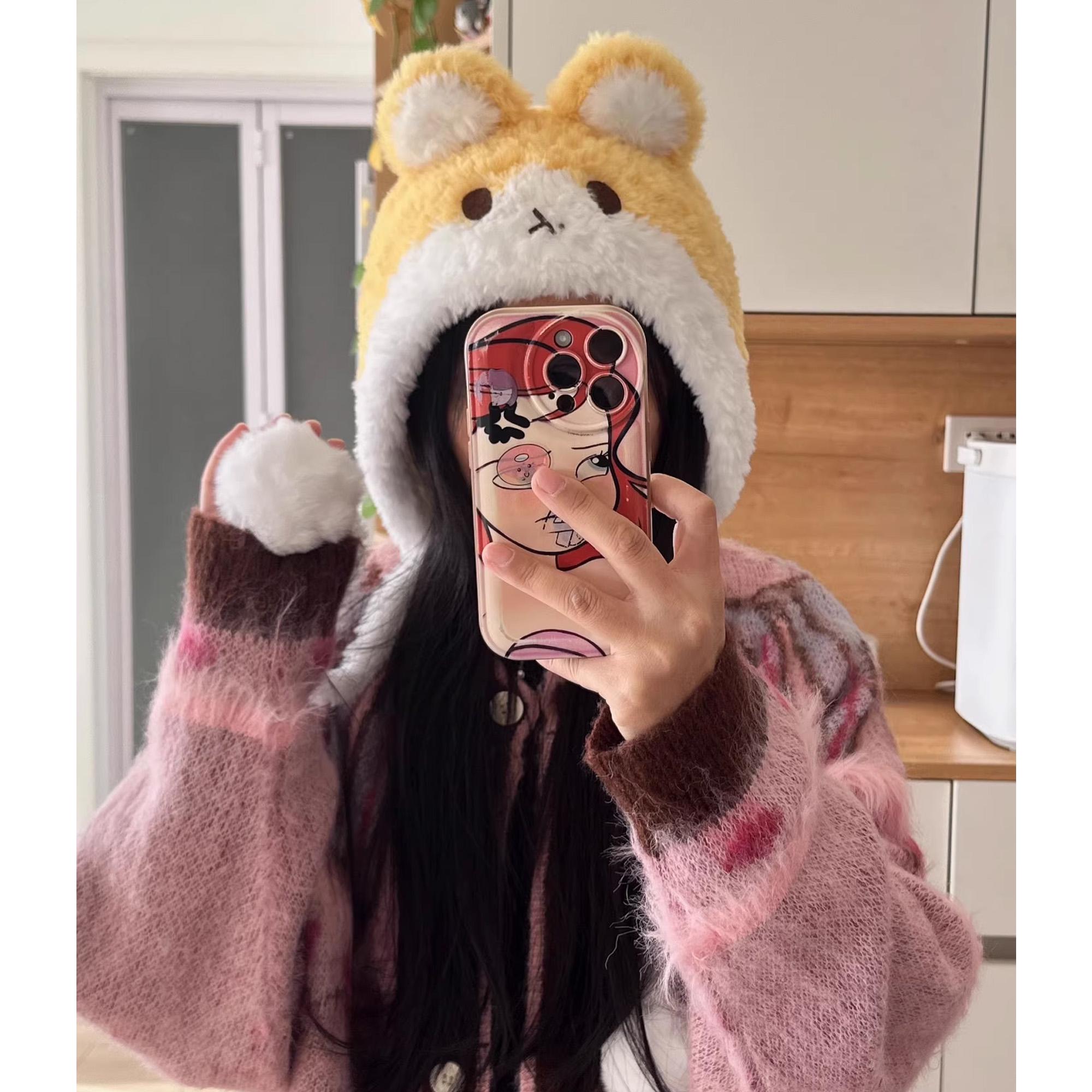 Yellow White Cozy Beanie