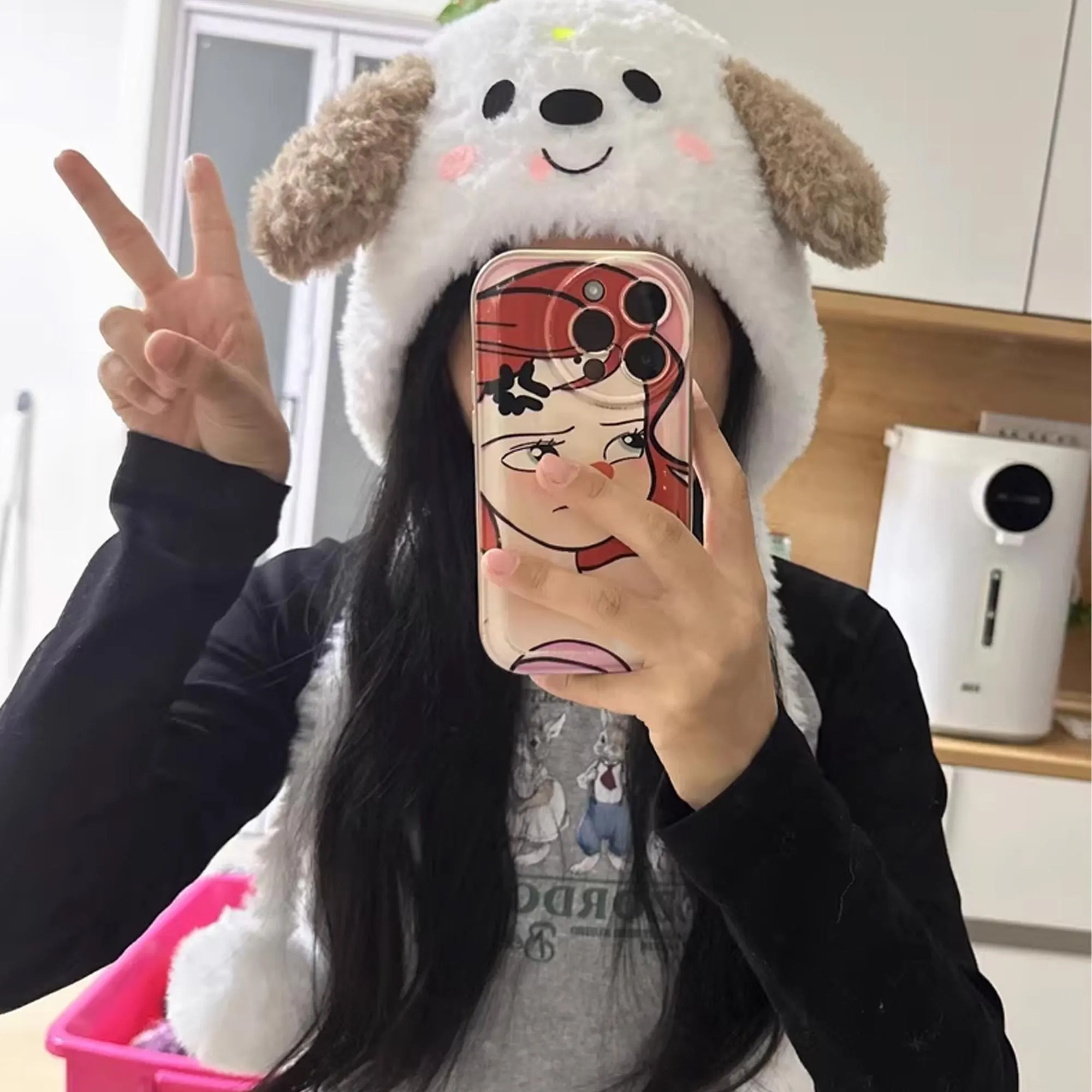 Fluffy Puppy Knit Cap